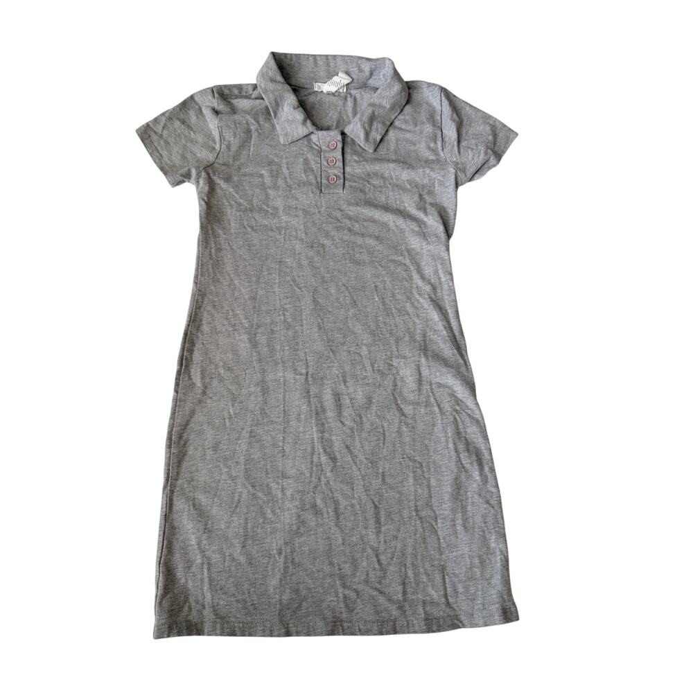 Full Tilt Girls Gray Polo Dress - Size Medium